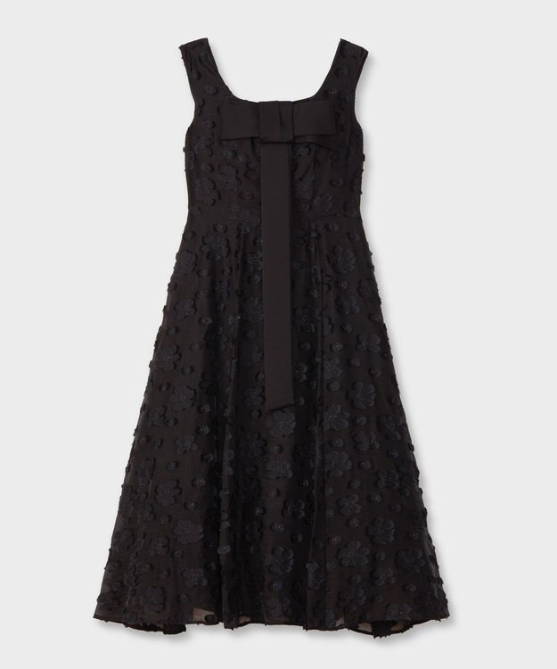 GRACE CONTINENTAL ラメFlowerジャガードドレス ブラック