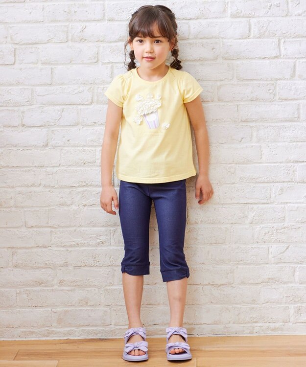 ANY KIDS モシャモシャモチーフ Ｔシャツ イエロー×ポップコーン