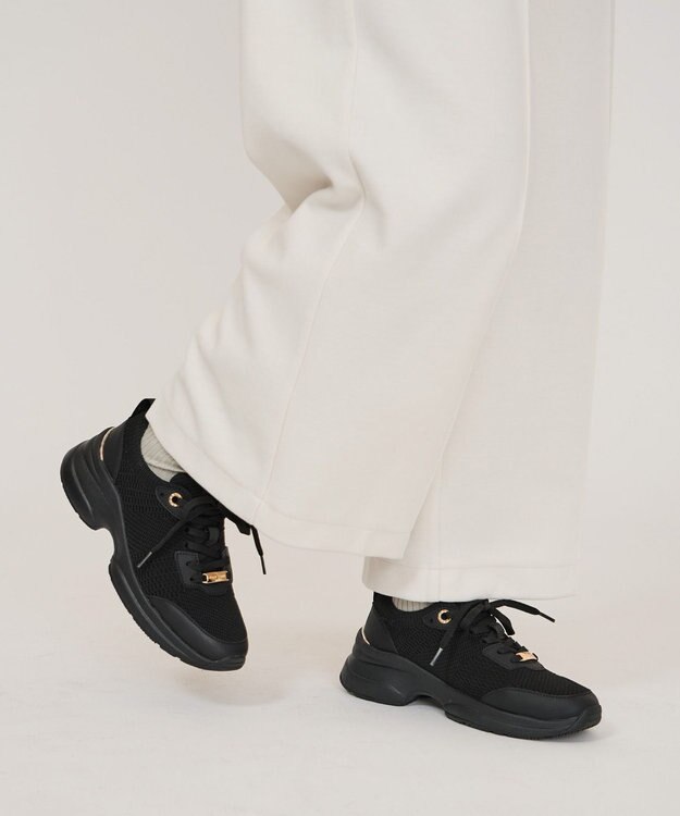 steppi 【VERY掲載 / 撥水 / 洗える】ボリュームソール スニーカー ブラック