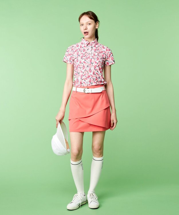 23区GOLF 【WOMEN】【吸水速乾・UVケア】ＳＡＫＵＲＡモチーフプリント 半袖シャツ ピンク系5