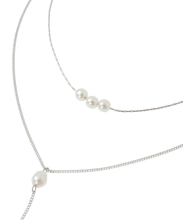 Green Parks Ｙ字２連ネックレス Silver