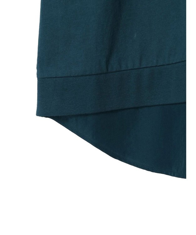 Green Parks 異素材切替ドッキングチュニック Blue Green