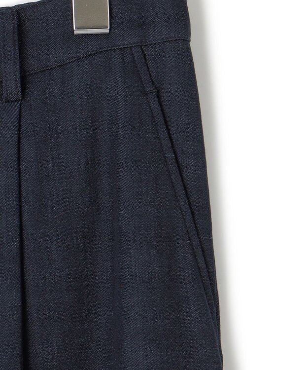 23区 デニムライクシャンブレー ワイドパンツ ネイビー系