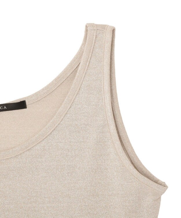 YECCA VECCA ラメタンクトップ Light Beige