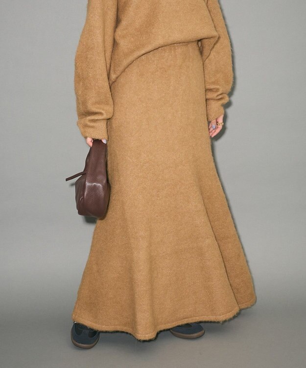 Green Parks ナローニットスカート Beige