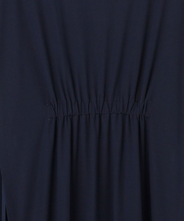 ANY SIS L プリーツ加工 ワンピース ネイビー