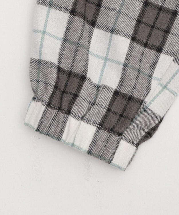 WEGO 【ユニセックス着用ITEM/MLサイズ展開】チェックグラフィックZIPパーカー（LS） ホワイトチェック1