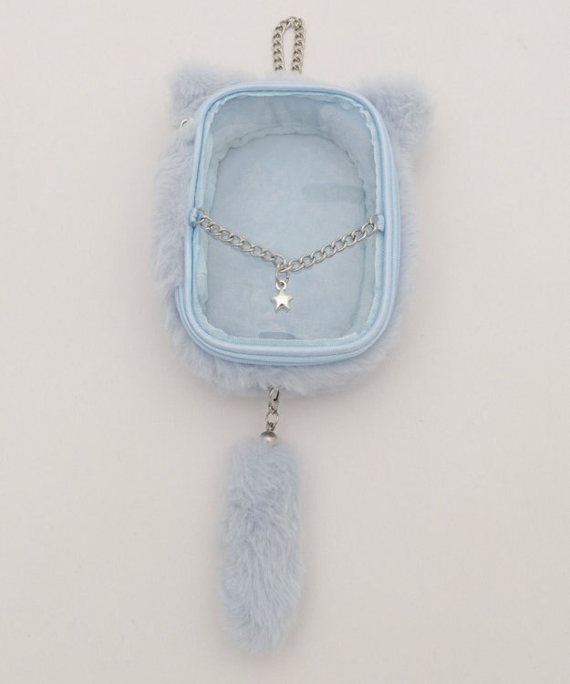 WEGO 【痛バ＆推し活ITEM】なりきりネコぬいポーチ サックス