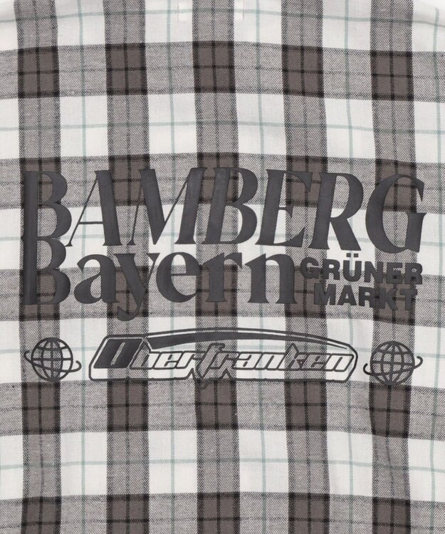 WEGO 【ユニセックス着用ITEM/MLサイズ展開】チェックグラフィックZIPパーカー（LS） ホワイトチェック1