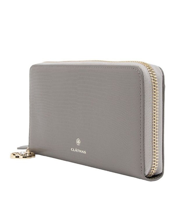 CLATHAS ペーシュ ラウンド長財布 ダークグレー
