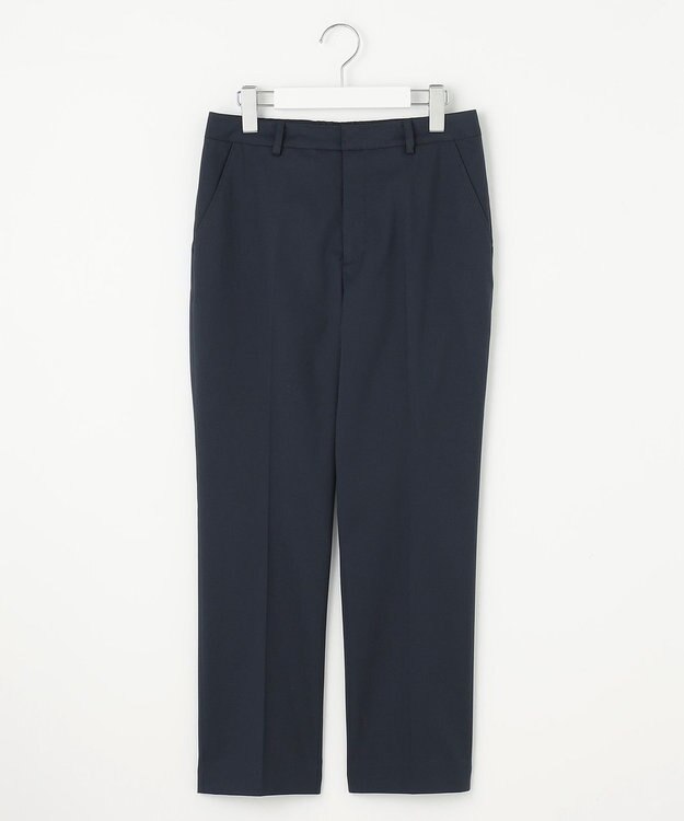 J.PRESS LADIES L 【セットアップ対応・洗える・撥水・防汚】コットンFITTYシャーク テーパード パンツ ネイビー系
