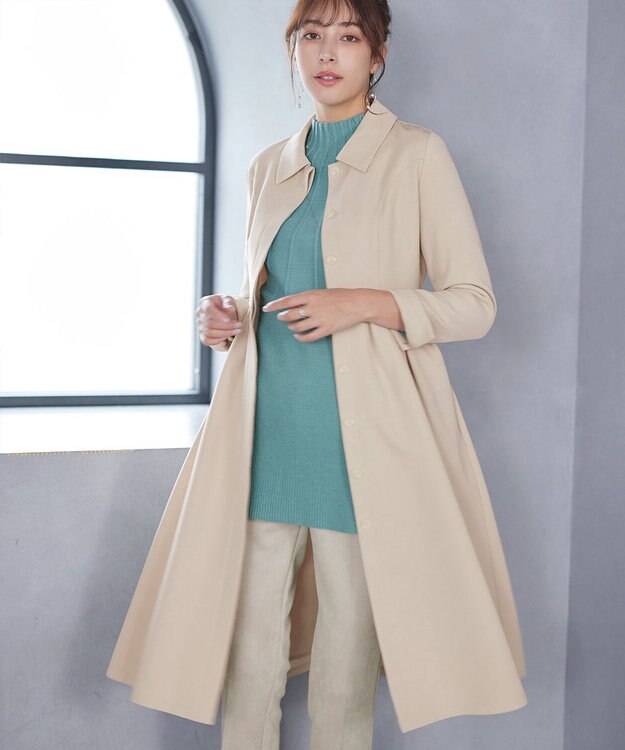 Tiaclasse L 【新色追加】ステンカラードレスコート ライトベージュ