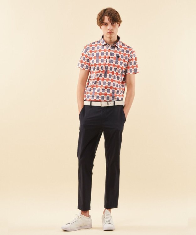 23区GOLF 【MEN】【ストレッチ】クールメッシュ テーパードパンツ ネイビー系