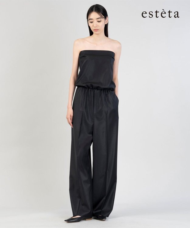 23区 【エステータ】ウールチンツ サロペット ブラック系