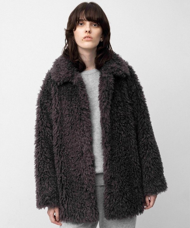 NAVE 【Nave】ニードルボア ミドル ジャケット チャコール系