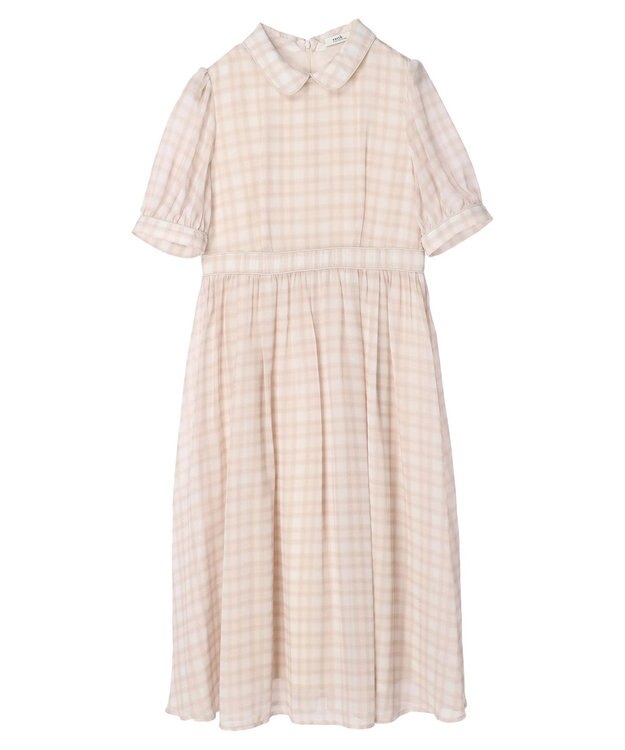 earth music&ecology クラシカルチェックワンピース Beige
