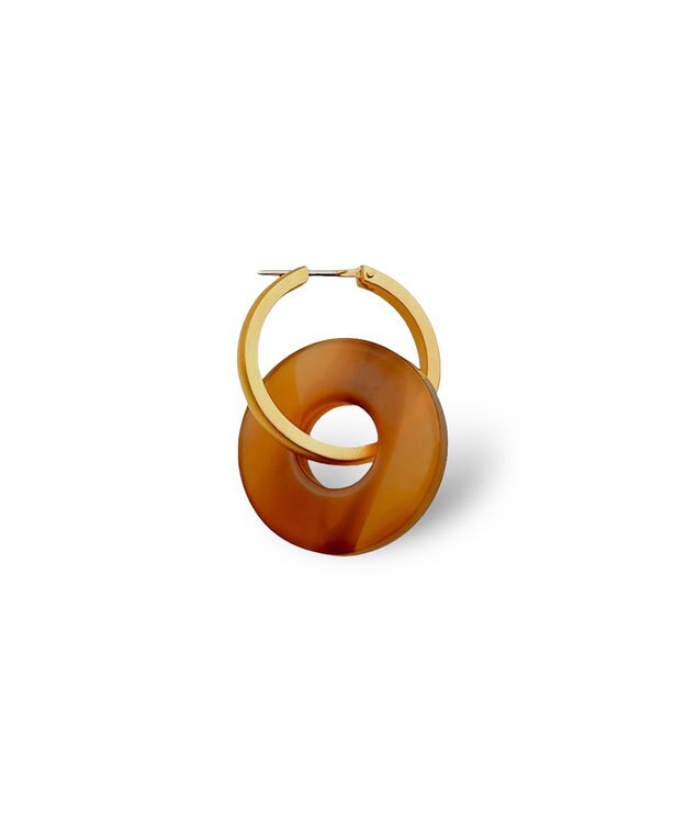 susui 【doughnut】フープピアス L (YGMAT)_片耳 ブラウン