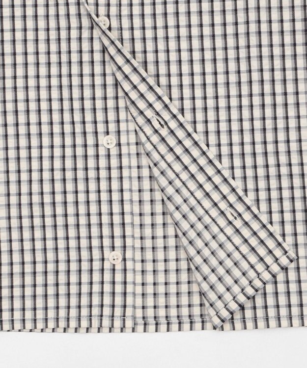 WEGO 【ユニセックス着用ITEM】ミニマムチェックロゴシャツ（SS） ホワイトチェック1