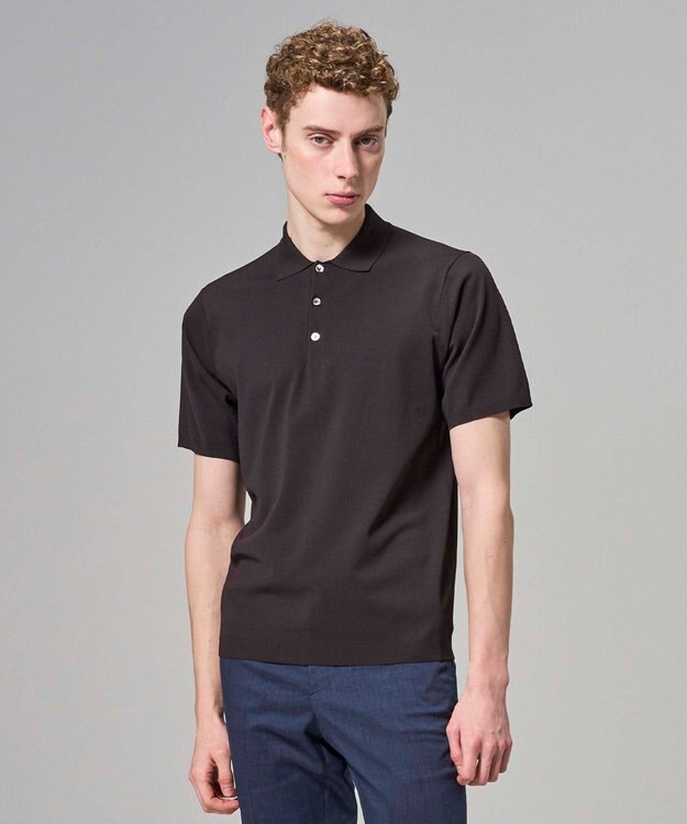 JOSEPH HOMME 【新色追加】リュクスレーヨン　ポロニット ダークブラウン系