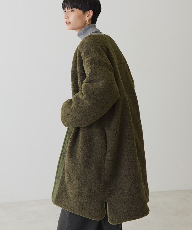 AMERICAN HOLIC 【WEB限定】あったかリバーシブルキルティングコート Khaki