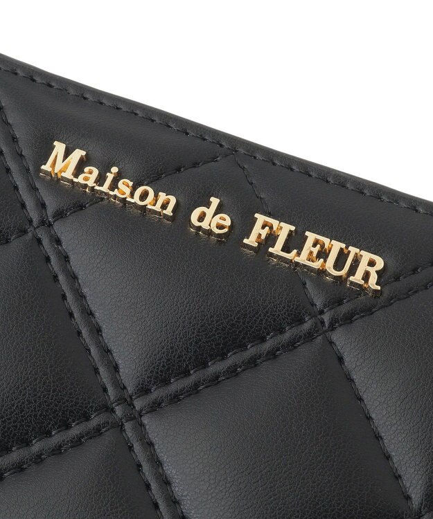 Maison de FLEUR チュールストラップウォレット Black