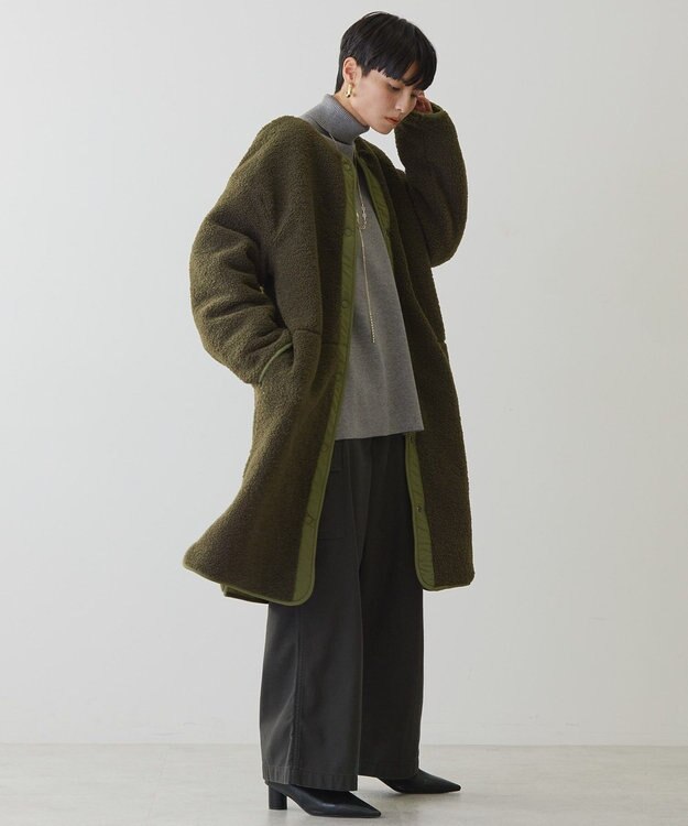 AMERICAN HOLIC 【WEB限定】あったかリバーシブルキルティングコート Khaki