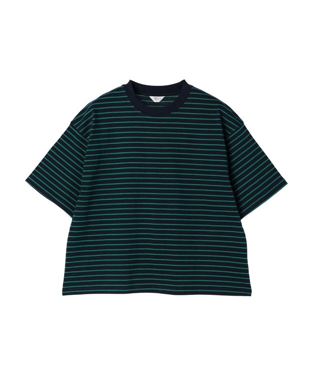 AMERICAN HOLIC ボーダーショートカットプルオーバー Navy