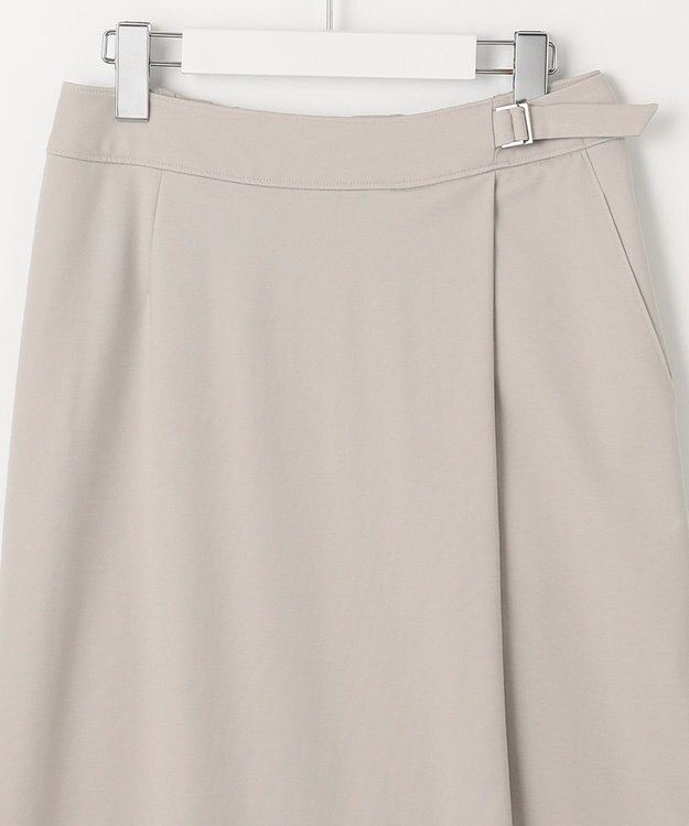 J.PRESS LADIES S 【洗える】 Hari-Puru jersey スカート ライトグレー系