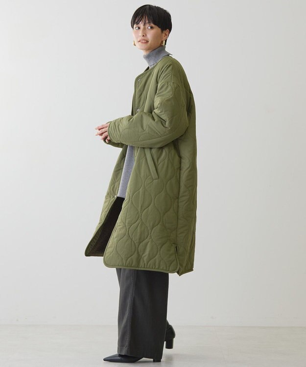AMERICAN HOLIC 【WEB限定】あったかリバーシブルキルティングコート Khaki