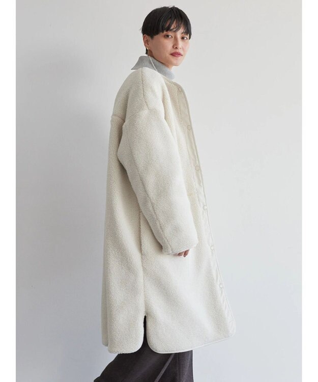 AMERICAN HOLIC 【WEB限定】あったかリバーシブルキルティングコート Ivory