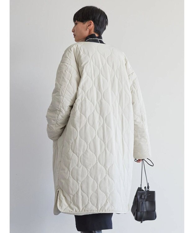 AMERICAN HOLIC 【WEB限定】あったかリバーシブルキルティングコート Ivory
