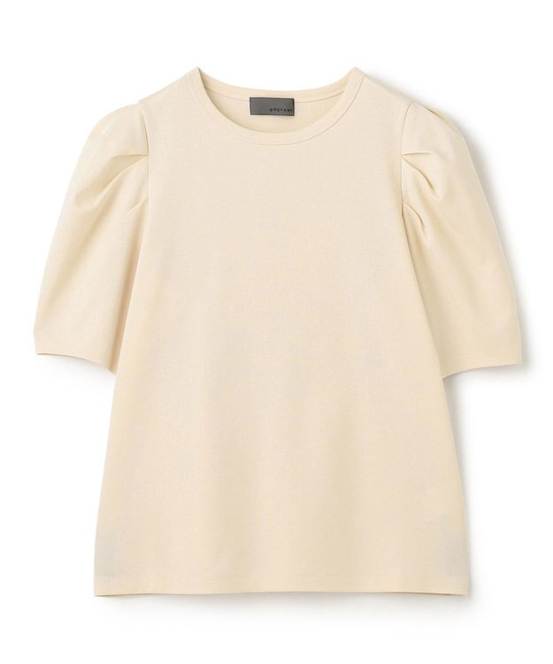 uncrave ダブルフェイスジャージー ボリュームスリーブカットソー エクリュ