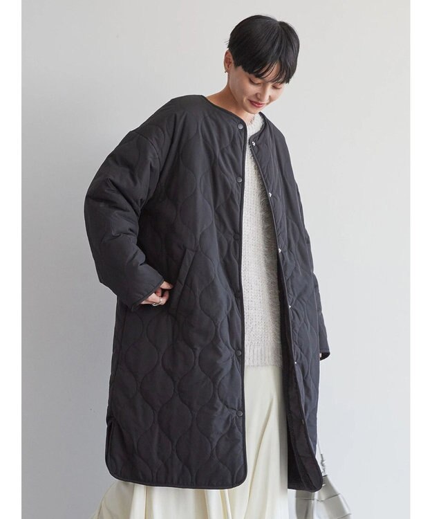 AMERICAN HOLIC 【WEB限定】あったかリバーシブルキルティングコート Black