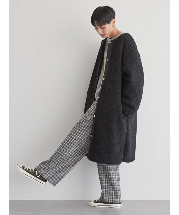 AMERICAN HOLIC 【WEB限定】あったかリバーシブルキルティングコート Black