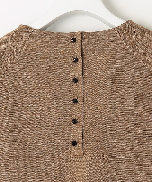 自由区 【セットアップ対応・洗える】ヴィスコースシアー ニット ブラウン系