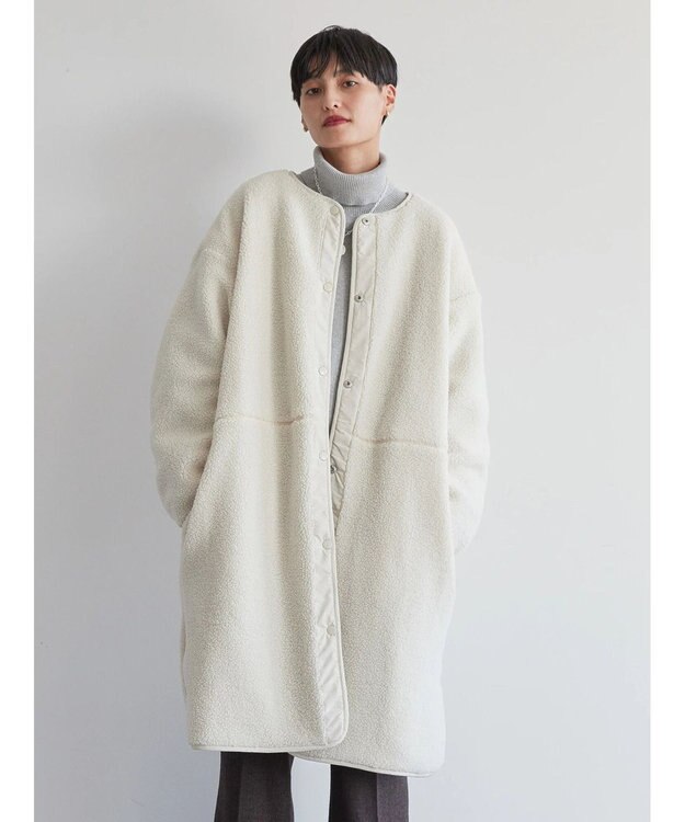 AMERICAN HOLIC 【WEB限定】あったかリバーシブルキルティングコート Ivory