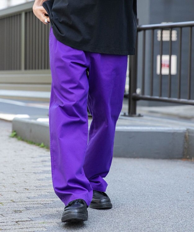 WEGO 【ウエストゴム/手洗い可】チノイージーパンツ パープル