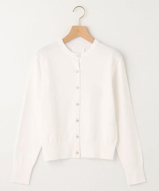 組曲 【8色展開・アンサンブル対応】ブーケカラーカーディガン アイボリー系