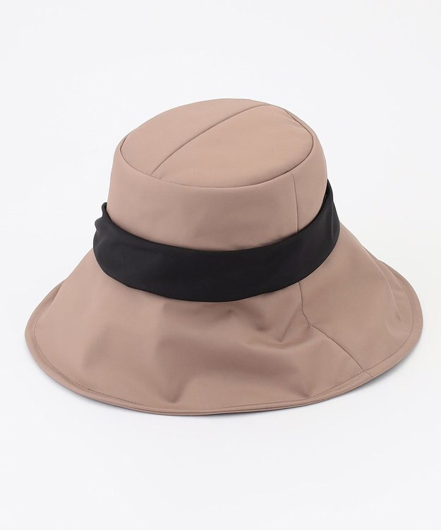 自由区 【撥水・洗える】ワイドブリム ハット ブラウン系