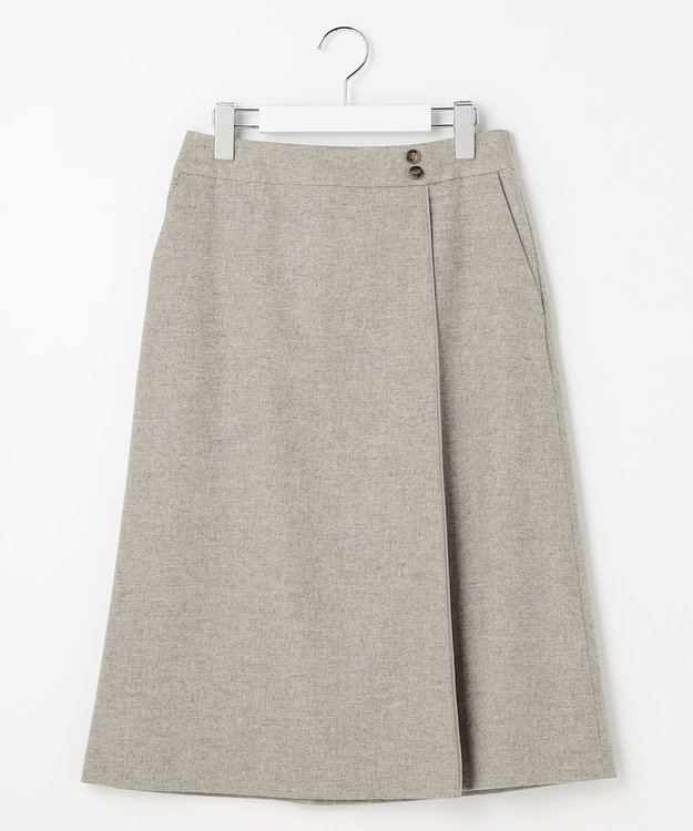 J.PRESS LADIES L ラメツイード スカート ベージュ系