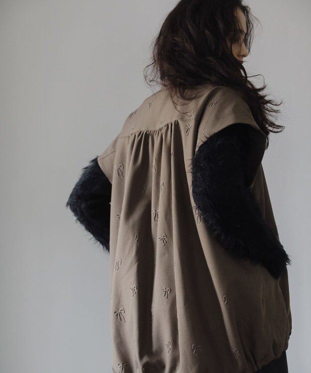 Green Parks ■ＥＳＣＡＲ　エンボスリボンＭＡ－１ベスト Mocha