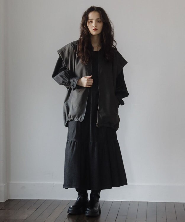 Green Parks ■ＥＳＣＡＲ　エンボスリボンＭＡ－１ベスト Charcoal Gray