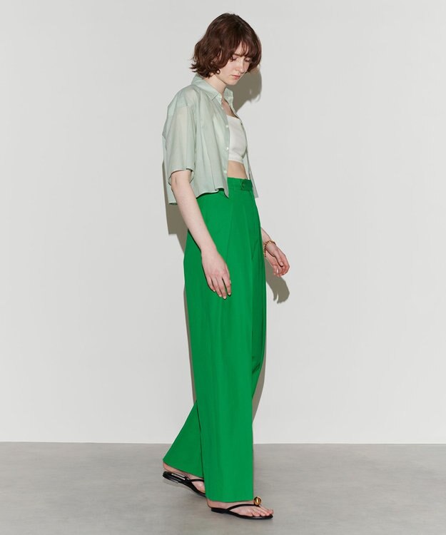 NAVE 【Nave】ライトキャンバス タックパンツ グリーン系