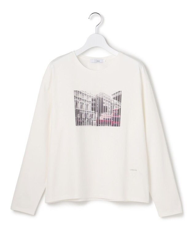 ICB 【30th ANNIVERSARY】 LONDONフォトプリント ロングスリーブTシャツ オフホワイト