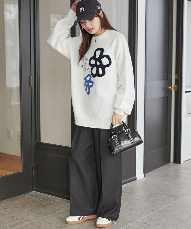 WEGO フラッフィーグラフィックBIGニットプルオーバー 柄12