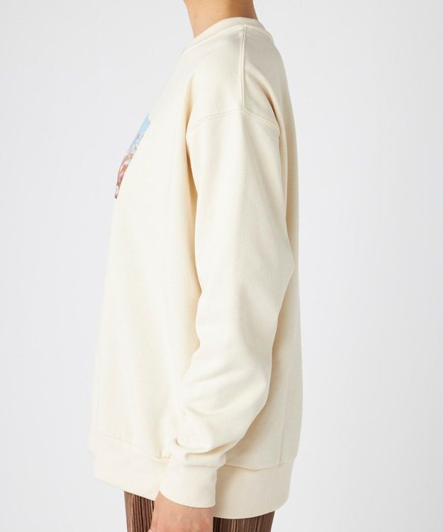 OP／FILA 【ocean pacific】Daily Cozy/あったか裏起毛フォトプリントスウェット アイボリー