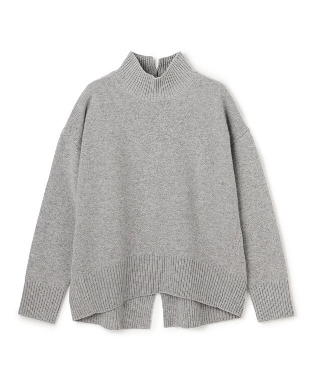 UNFILO カシミヤブレンド ハイネックニット グレー