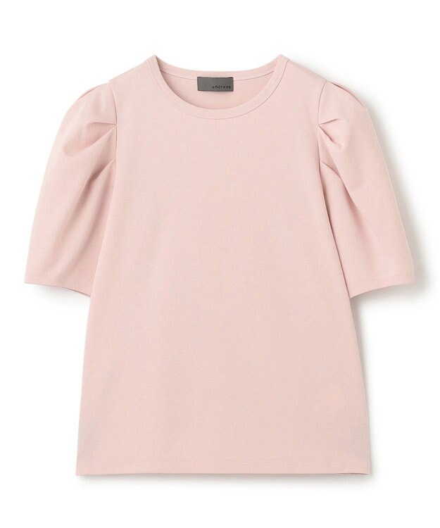 uncrave ダブルフェイスジャージー ボリュームスリーブカットソー ピンク