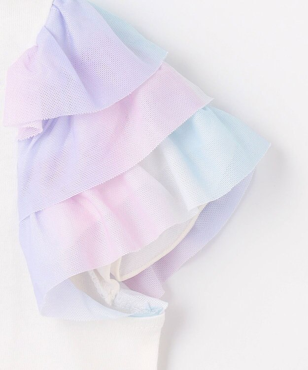 ANY KIDS 接触冷感 レインボーチュール Tシャツ ホワイト