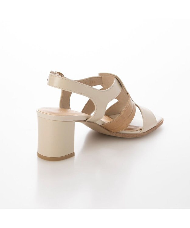 MODE ET JACOMO <MODE ET JACOMO>バックベルトグルカサンダル アイボリーコンビ